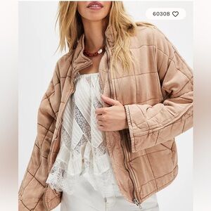 Free People Dolman Quilted Knit Jacket